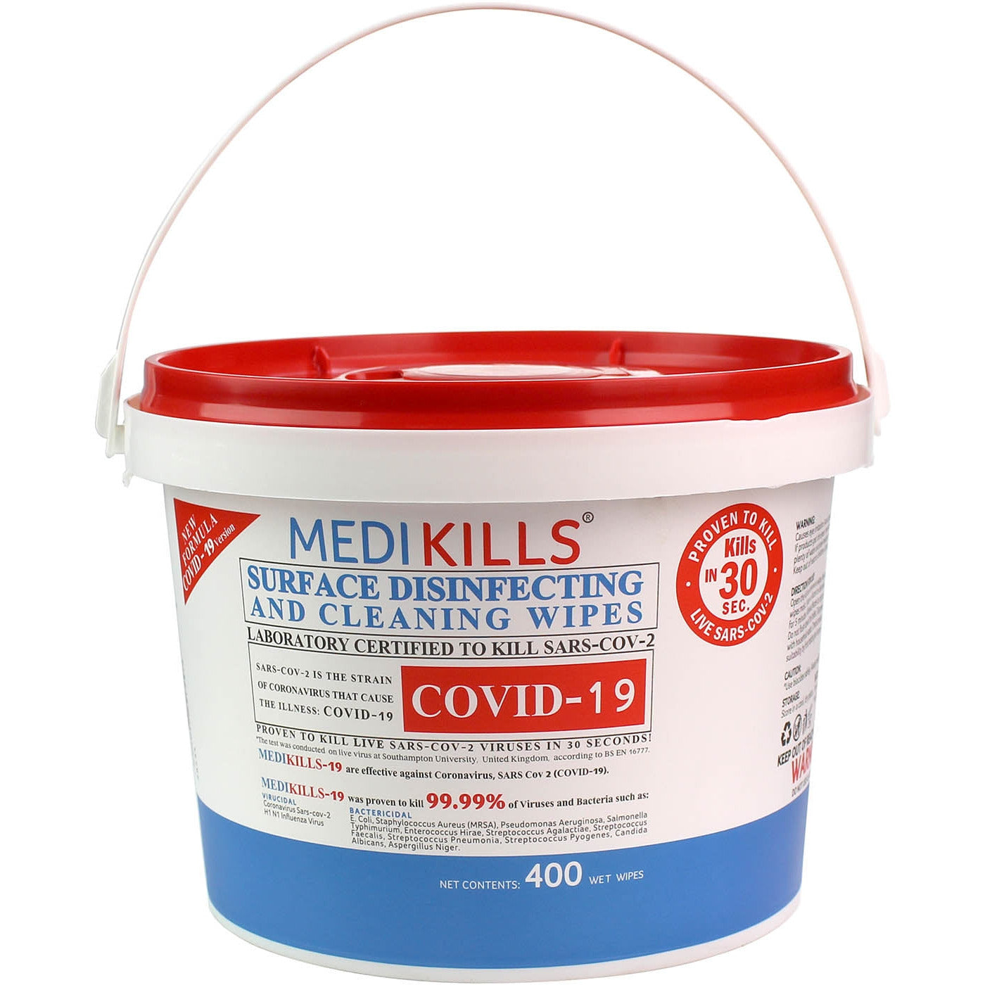 MediKills COVID-19 Surface Wipes (Tub Of 400 Wipes) - MediKills