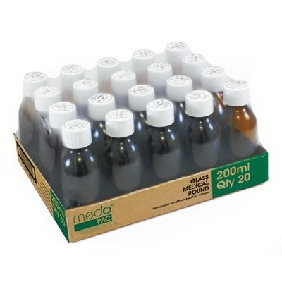 Cubo-Pac Rectangular Tablet Bottle with Medi-Loc - 200ml - Denward