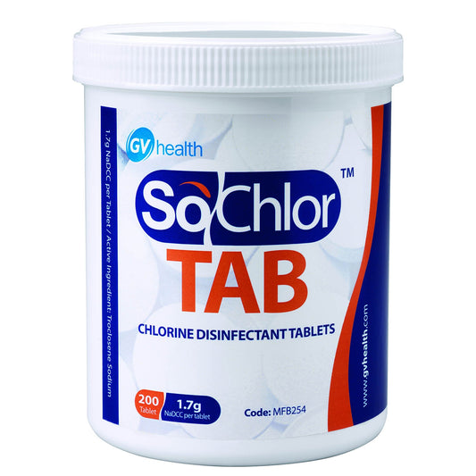 SoChlor TAB Disinfectant tablets (200 x 1.7g) - GV Health