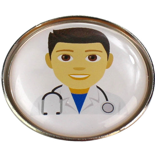 Health Worker (Male) Pin Badge - 2.5cm