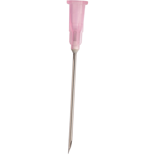 Terumo™ Agani™ Single-use Sterile Hypodermic Needles - 18g - 1.5" - Pink - Short Bevel - Box Of 100
