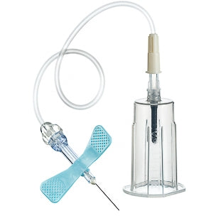 Safety Blood Collection Set, Blue, 23Gx19cm, With Holder, Sterile - GBO