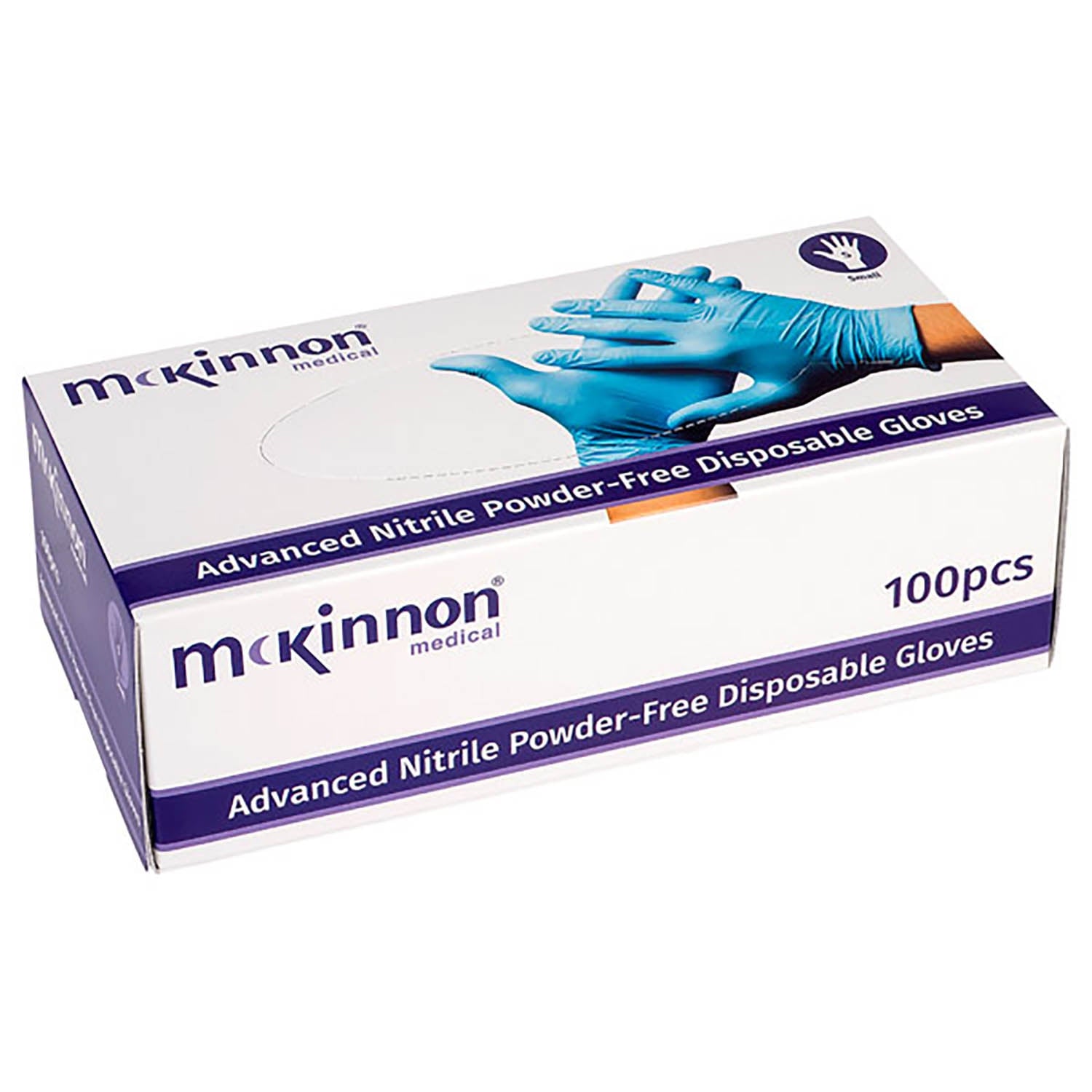 McKinnon Medical Advanced EXTRA-LARGE Blue Nitrile Powder-Free Examination Gloves (Box 90) - McKinnon