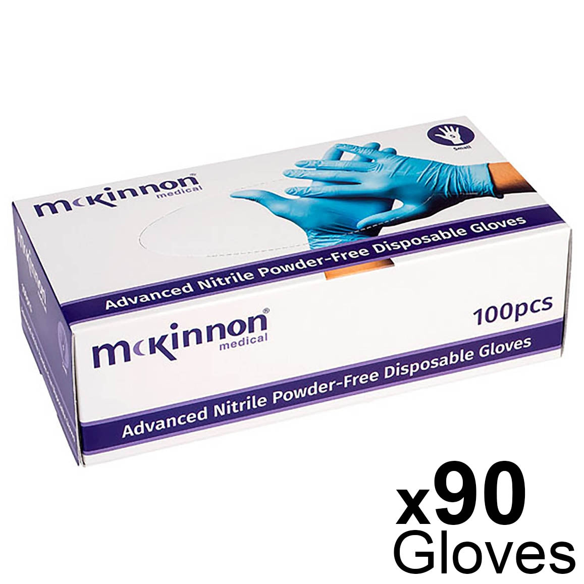 McKinnon Medical Advanced EXTRA-LARGE Blue Nitrile Powder-Free Examination Gloves (Box 90) - McKinnon