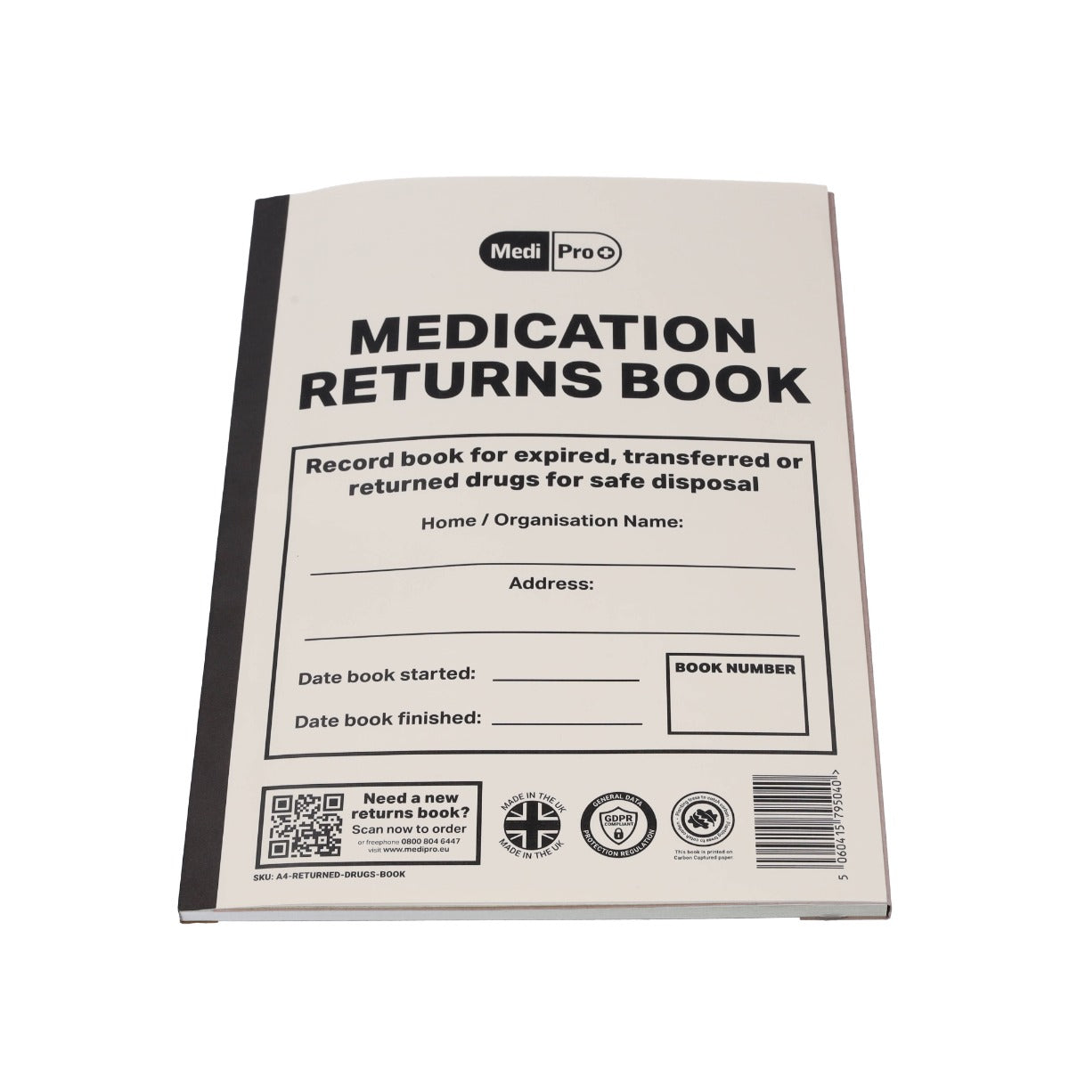 Medication Returns Book - Medipro