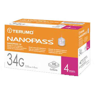 Terumo Nanopass Pen Needle 34g x 100