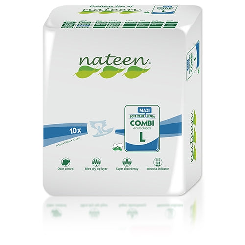 Nateen All-In-One Maxi Night Time (3450ml) x 10 Pack - Large Maxi - Tender