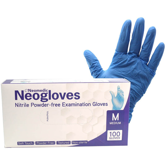 Nitrile Gloves Powder Free - Box of 100 [Medical Grade] - 