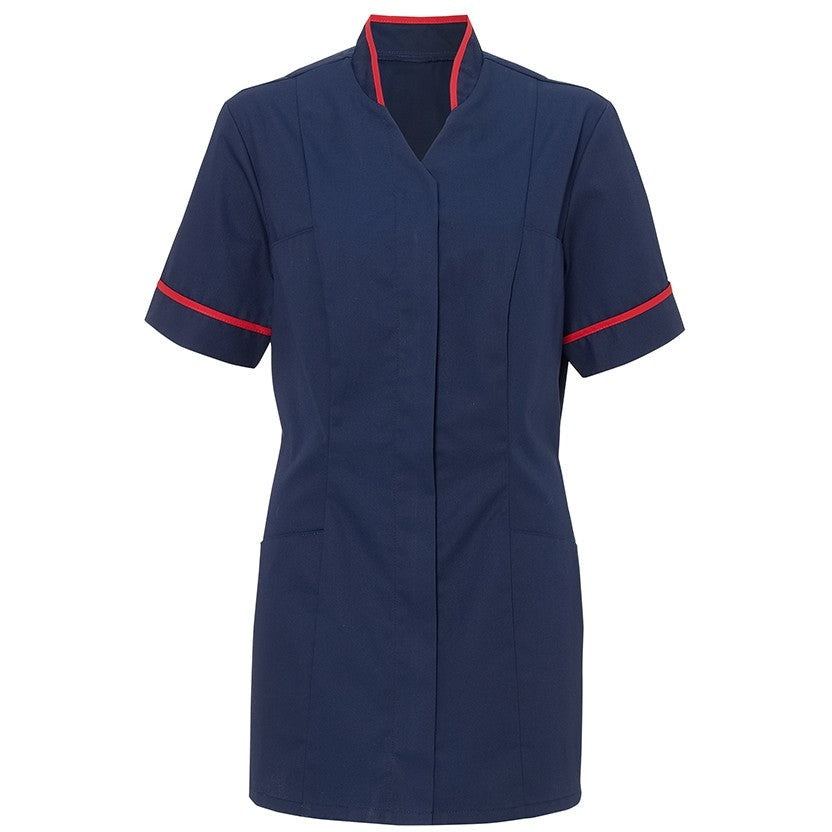 Women's Tunic with Mandarin Collar - 