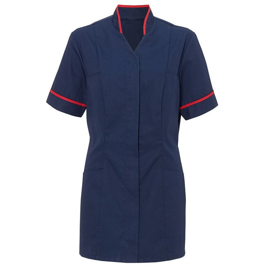Women's Tunic with Mandarin Collar - 