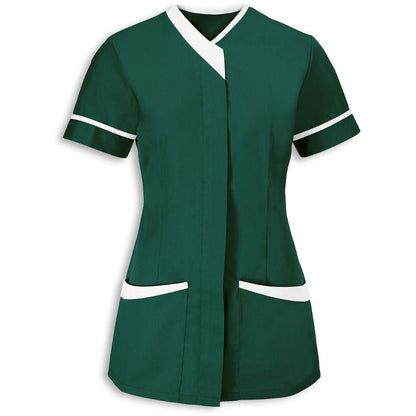 Women's Contrast Trim Tunic Top - 