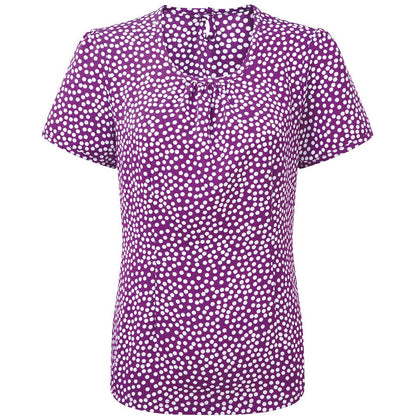 Women's Round Neck Print Bsulouse - 