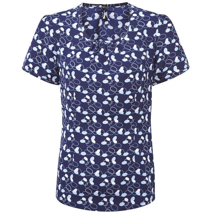 Women's Round Neck Print Bsulouse - 