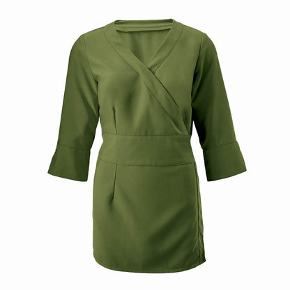 Women's 3/4 Sleeve Wrap Tunic - 