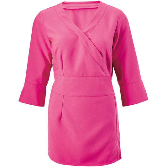 Women's 3/4 Sleeve Wrap Tunic - 