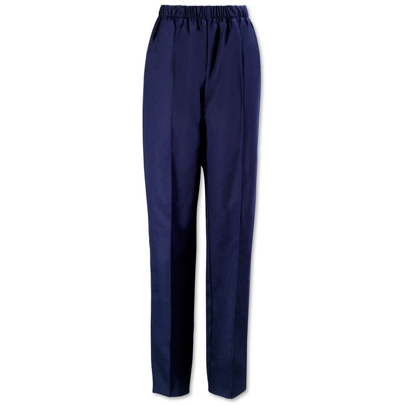 Women's Elasticated Waist Trousers - Navy Blue - 