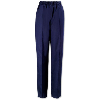 Women's Elasticated Waist Trousers - Navy Blue - 