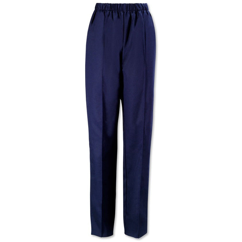 Women's Elasticated Waist Trousers - Navy Blue