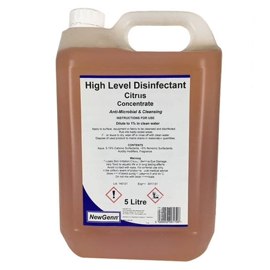 NewGenn High Level Disinfectant Citrus 5L - NewGenn