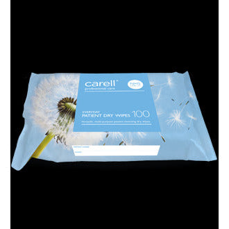 Carell Patient Dry Wipes - EveryDay - 100 Pack - Clinell