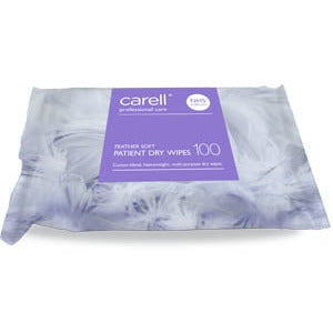 Carell Patient Dry Wipes - Feather Soft - 100 Pack