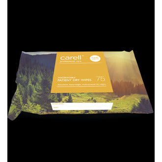 Carell Patient Dry Wipes - Maceratable - 75 Pack - Clinell
