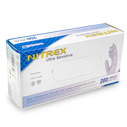 Large Nitrile Gloves x 200 [Certified EN455] - Nitrex