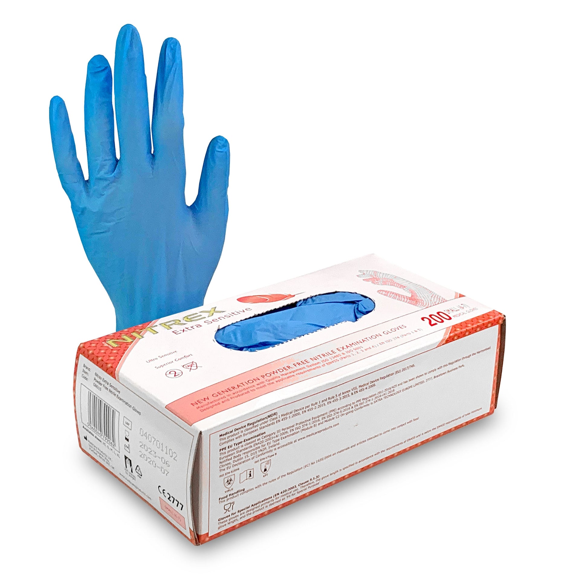 Small Nitrile Gloves x 200 [Certified EN455] - Nitrex