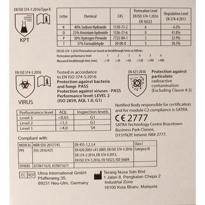 Nitrile Glove x 100 - Large - PPE Cat III - Discontinued