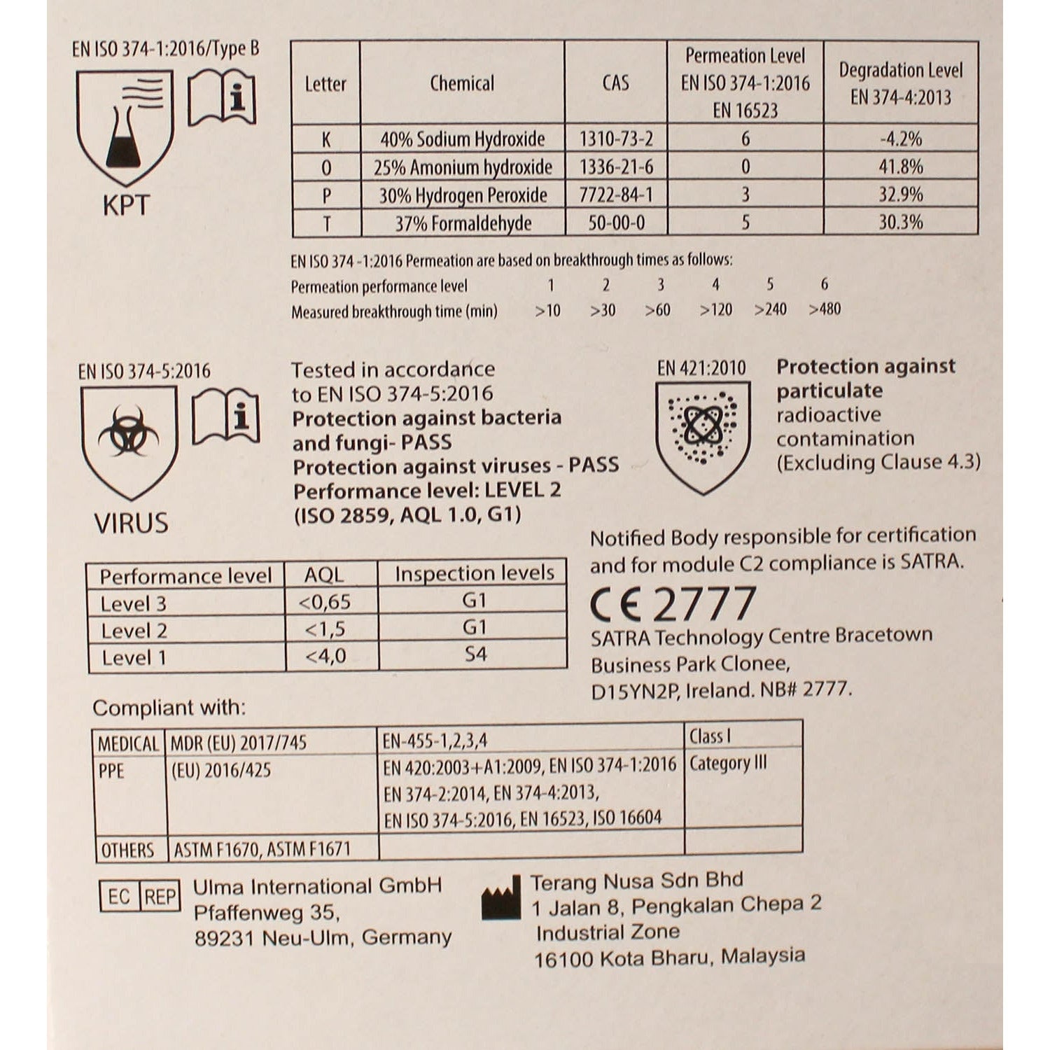 Nitrile Glove x 100 - Small - PPE Cat III - Discontinued