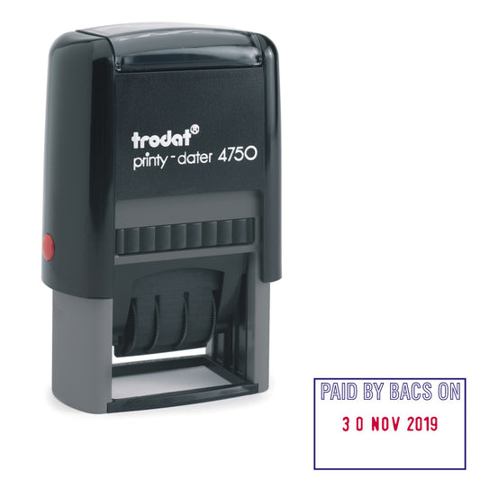 Trodat 4750/L7 Dater PAID ON-BACS 60988 - Trodat