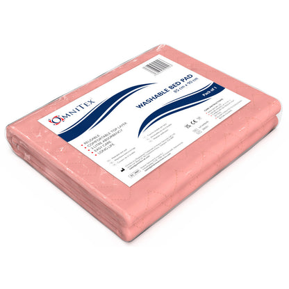 Incontinence Bed Pads - Washable/Reusable 85 x 90cm without tucks - 3 litre Capacity - Omnitex