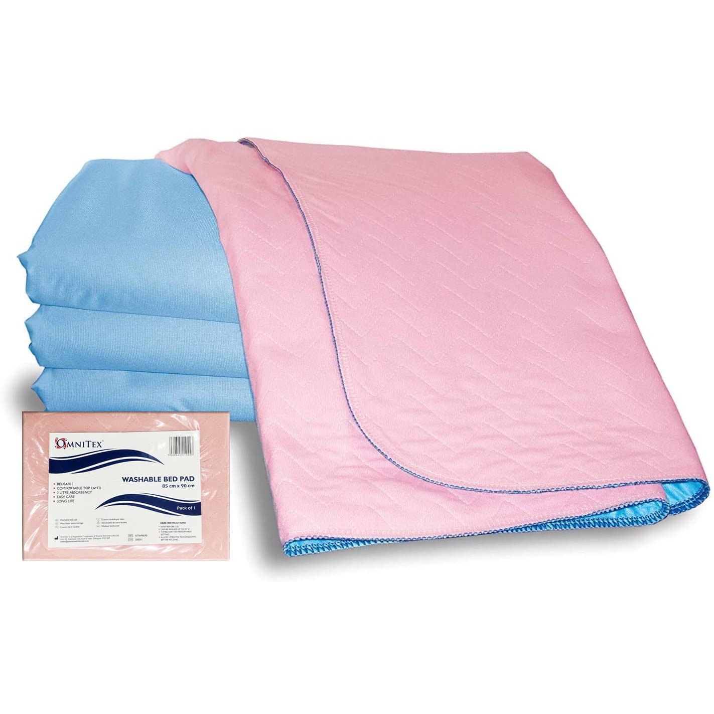 Incontinence Bed Pads Washable/Reusable 85 x 90cm without tucks 3