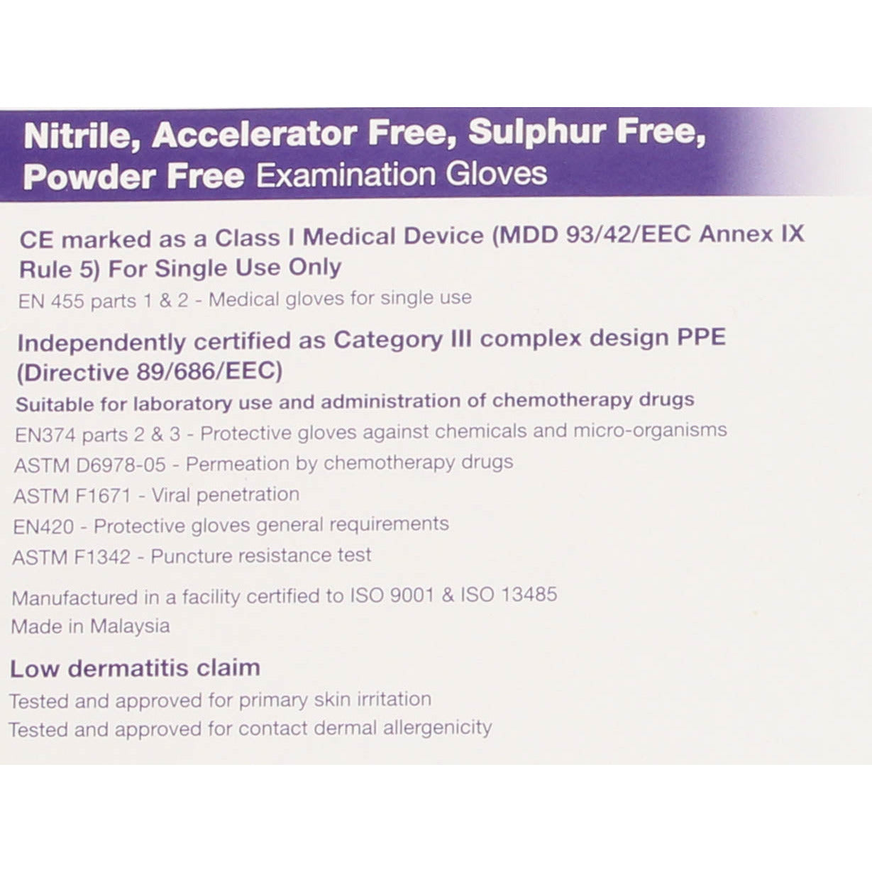 Nytraguard ChemoPure Nitrile Gloves Medium x100 [CAT III PPE Certified] - Robinsons