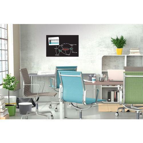 Magnetic Glass Board 900x600x9mm - Black - CTS