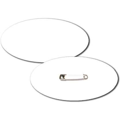 Oval Card Badges - 80 x 40mm - Packs of 50 - 