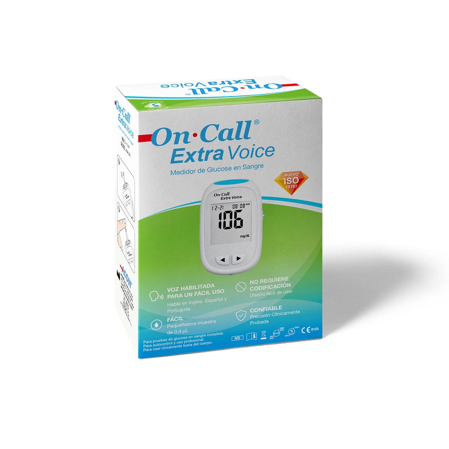 On Call Extra Voice Enabled Blood Glucose Meter