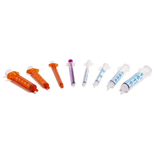 SOL-M Oral Syringe (purple plunger) 1ml - (Box 100) - SOL-Millenium