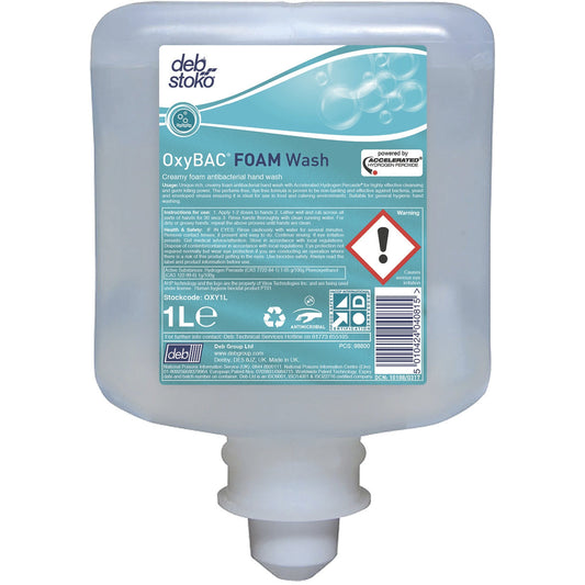 Deb OxyBac Antimicrobial Foam 1 Litre Cartridge