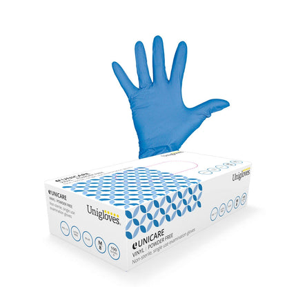 Blue Vinyl Gloves Large Powder Free (Box of 100) - Discontinued