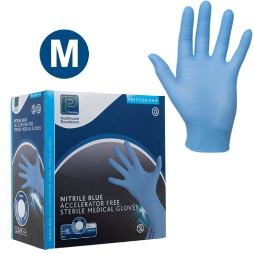 Sterile Nitrile gloves - (Small) - Pack of 50 - Premier