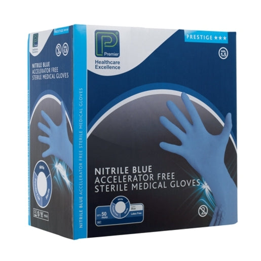 Sterile Nitrile gloves - (Large) - Pack of 50 - Premier