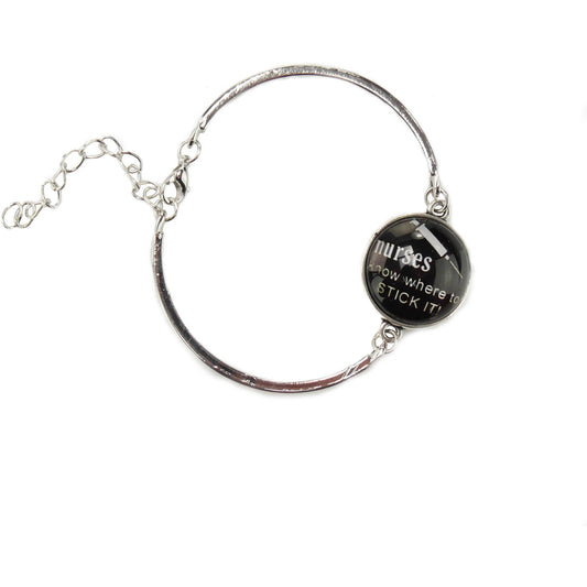 'Nurses Know Where To Stick It' Bracelet - Medisave Professional