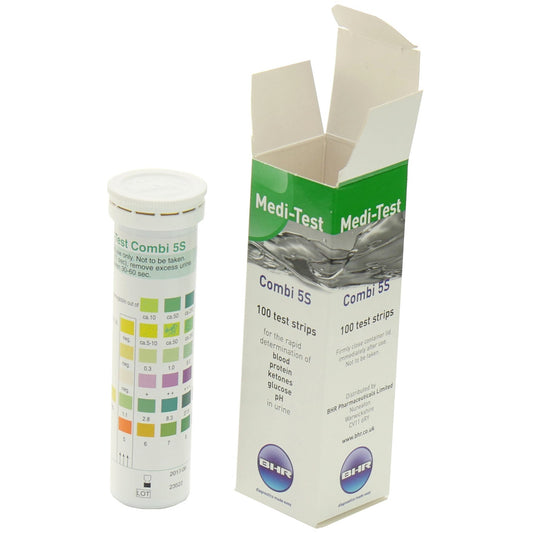 Medi-Test Combi 5s Urine Test Strips x 100 - BHR Pharmaceuticals