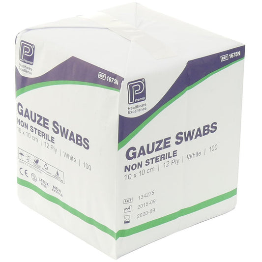 Propax Gauze Swab Non Sterile 10 x 10cm 12 Ply per 100 – Medisave UK