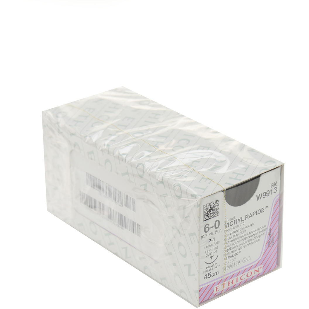 Coated VICRYL rapide Suture: 11mm 45cm undyed 6-0 0.7 (x12)