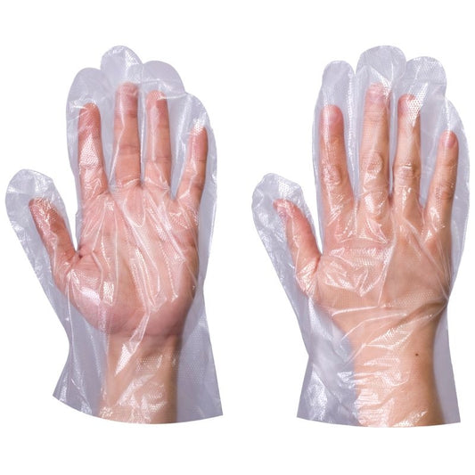 Clear Polyethylene Gloves - Large - Box of 100 - Supertouch