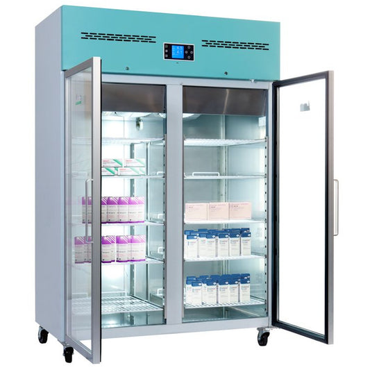 Lec PGR1200UK - 1200 Litre Large Capacity Pharmacy Fridge - Glass Door