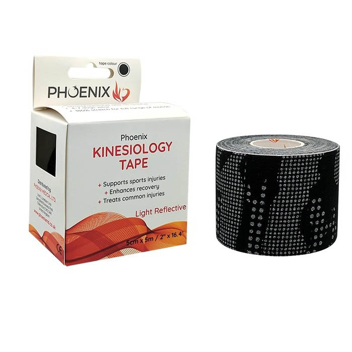 Phoenix Kinesiology Tape - Light Reflective Black (5cm x 5m) - Discontinued