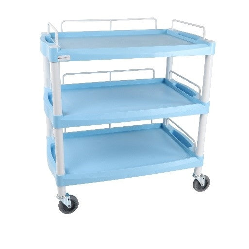 Handy Large Clinical Dressing Trolley - 3 Shelves - 